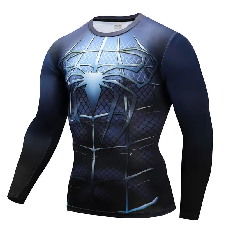 Anime 3D Printed Tshirts Men Compression Shirts Long Sleeve Tops Fitness T-Shirts Slim Tights Tee Male Cosplay Costume Tights