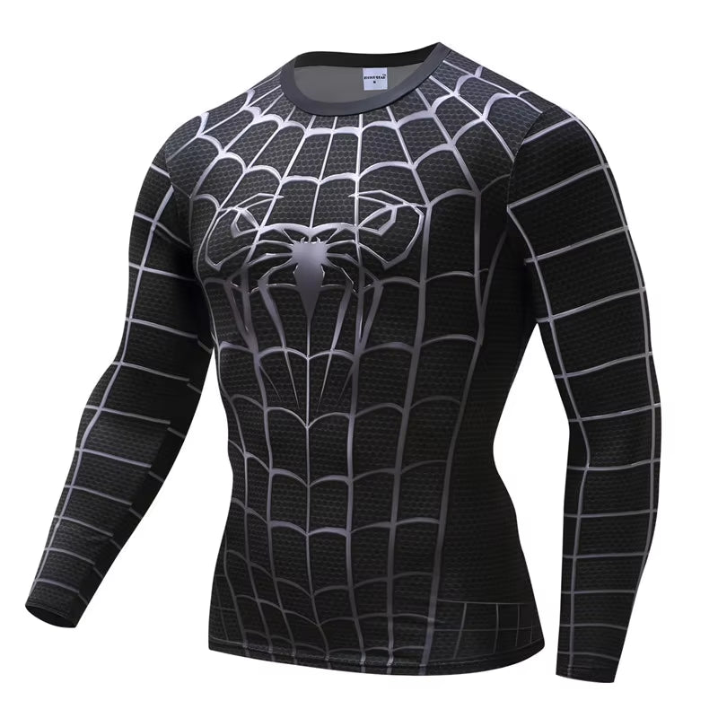 Anime 3D Printed Tshirts Men Compression Shirts Long Sleeve Tops Fitness T-Shirts Slim Tights Tee Male Cosplay Costume Tights