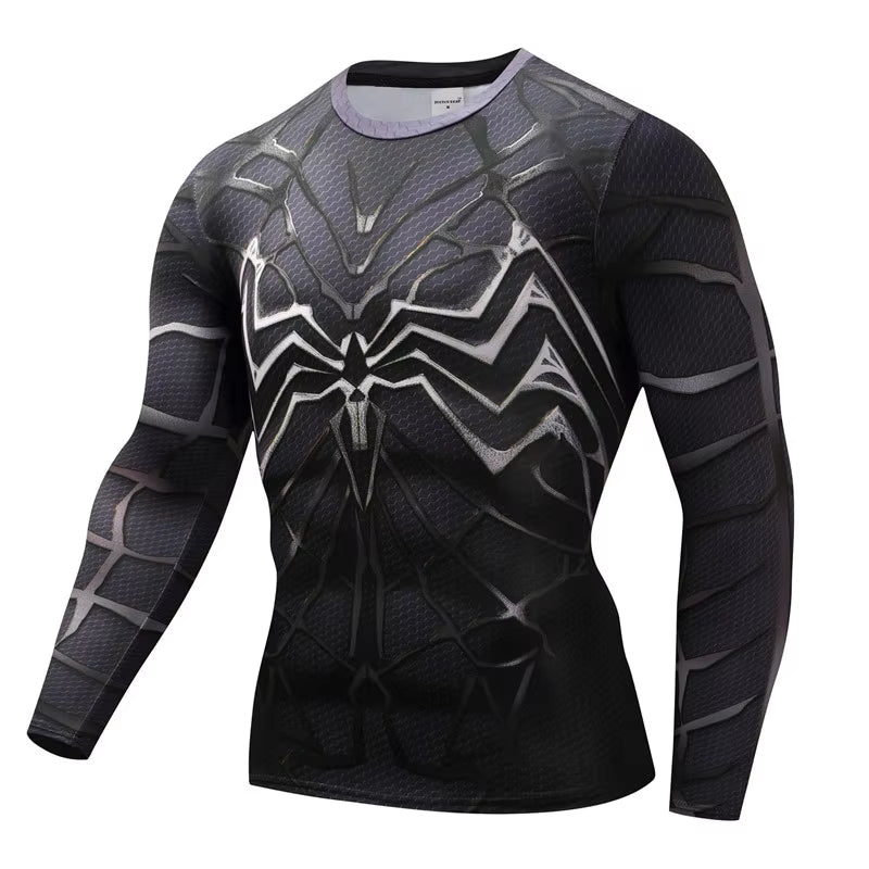 Anime 3D Printed Tshirts Men Compression Shirts Long Sleeve Tops Fitness T-Shirts Slim Tights Tee Male Cosplay Costume Tights